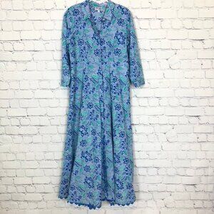 Juliet Dunn London Blue Floral Dress Size 2